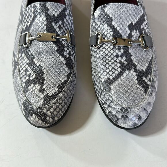 MUNRO Women's Harrison III Leather Reptile Print Loafers Gray/Black Size 10.5 - Picture 5 of 13